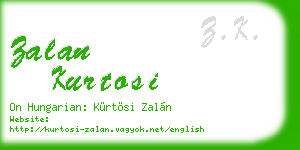 zalan kurtosi business card